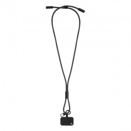 Cavo da 60 W con lanyard portacellulare in RPET Nero