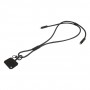 Cavo da 60 W con lanyard portacellulare in RPET Nero