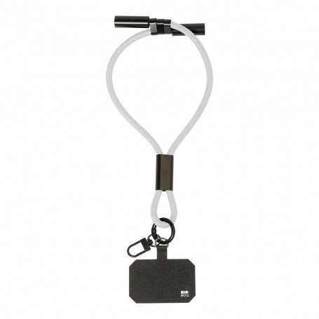 Cavo da 60 W con braccialetto portacellulare in RPET Bianco