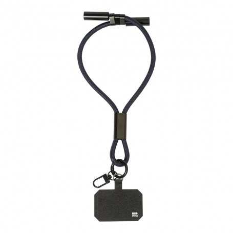 Cavo da 60 W con braccialetto portacellulare in RPET Blu scuro