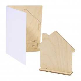 Cartolina puzzle personalizzata, casa Bianco