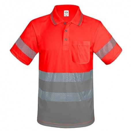 POLO CON TASCHINO E BANDE ELASTICHE RIFLETTENTI “QVO” 10956-3XL-RO-GR
