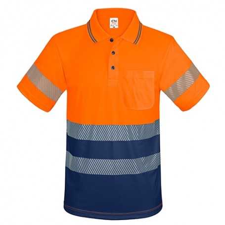 POLO CON TASCHINO E BANDE ELASTICHE RIFLETTENTI “QVO” 10955-4XL-NA-MA