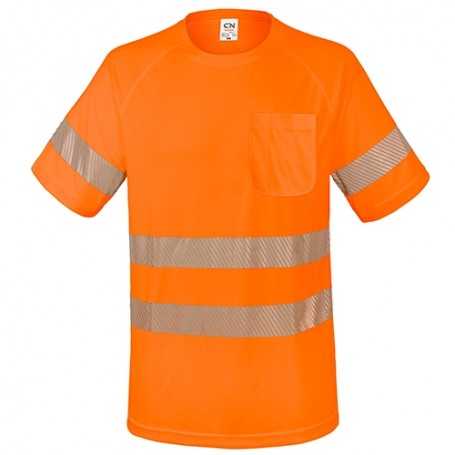 T-SHIRT CON TASCHINO E BANDE RIFLETTENTI ELASTICHE QVO 10952-3XL-NA