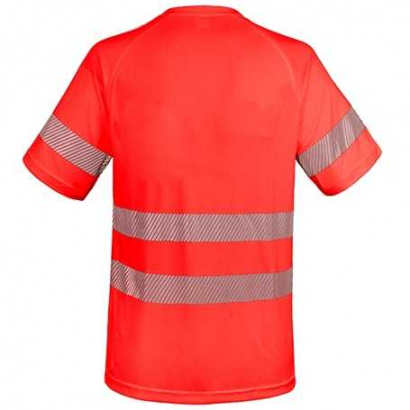 T-SHIRT CON TASCHINO E BANDE RIFLETTENTI ELASTICHE QVO 10951-4XL-RO-GR