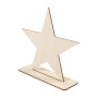 Trofeo in legno personalizzabile, stella Naturale
