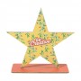 Trofeo in legno personalizzabile, stella Naturale