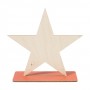 Trofeo in legno personalizzabile, stella Naturale