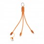Portachiavi con cavo di ricarica USB Arancione