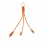 Portachiavi con cavo di ricarica USB Arancione