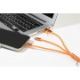 Portachiavi con cavo di ricarica USB Arancione