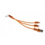 Portachiavi con cavo di ricarica USB Arancione