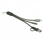 Portachiavi con cavo di ricarica USB Verde scuro