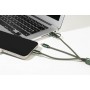 Portachiavi con cavo di ricarica USB Verde scuro