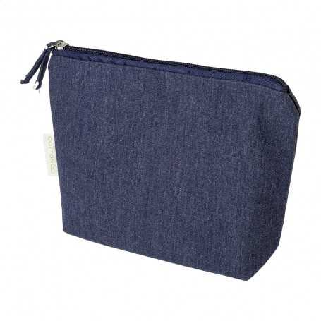 Trousse in cotone riciclato Blu