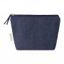 Trousse in cotone riciclato Blu