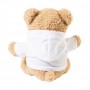 Peluche orsetto in RPET con felpa Bianco