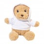 Peluche orsetto in RPET con felpa Bianco