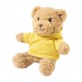 Peluche orsetto in RPET con felpa Giallo