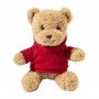 Peluche orsetto in RPET con felpa Rosso