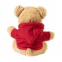 Peluche orsetto in RPET con felpa Rosso