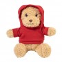 Peluche orsetto in RPET con felpa Rosso
