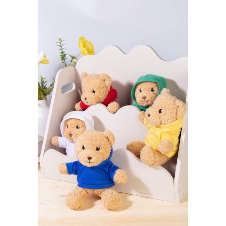 Peluche orsetto in RPET con felpa Blu