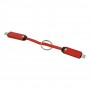 Portachiavi con cavo ricarica 60W USB-C Rosso