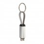 Portachiavi con cavo ricarica 60W USB-C Argento