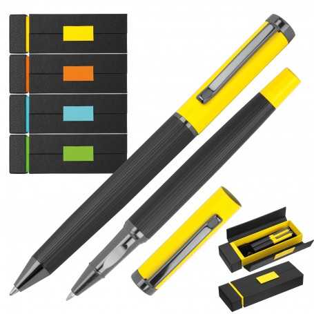 Set da scrittura in metallo REGINALD GIALLO
