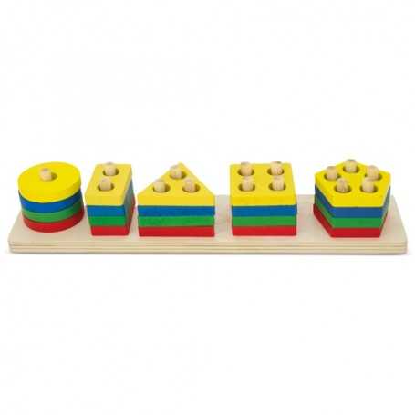 SET DI BLOCCHI GEOMETRICI IN LEGNO “DIDACTIC” 11117
