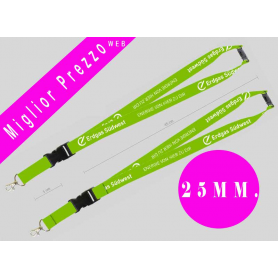 Lanyard 25 mm. con Gancio/fibbia/Antisoffoco SUPREME