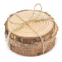 SET DI SOTTOBICCHIERI IN LEGNO JANAKI. 10125|Eco-Green|StampaFast