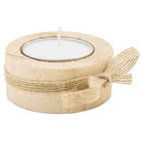 CANDELA IN LEGNO VESTA FATTA A MANO 10171