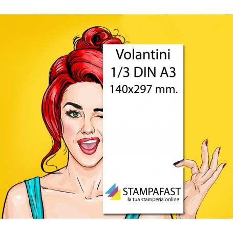Volantini 1/3 Din A3 (140x297 mm)