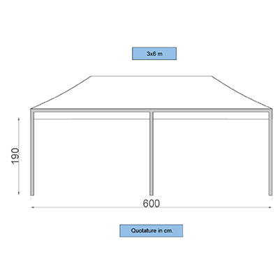 Gazebo pieghevole personalizzato 3x2 metri - Stampa full print