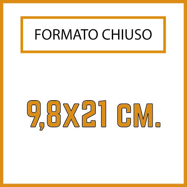 Formato 9,8 x21 cm.
